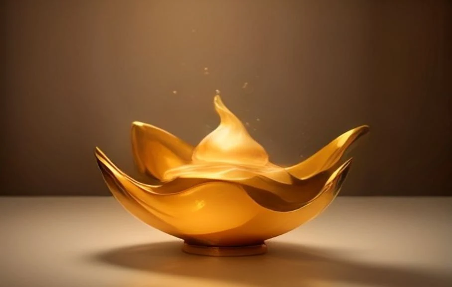 Surreal golden sculpture effect for an Image 2.5 AI prompt